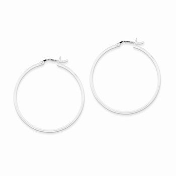 Sterling Silver 40mm Hoop Earrings