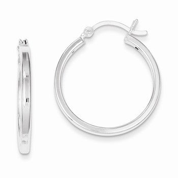 Sterling Silver 2.5mm Polished Hoop Earrings