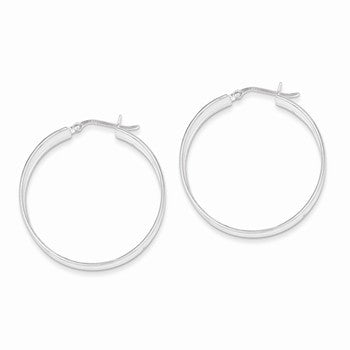 Sterling Silver 35mm Hoop Earrings