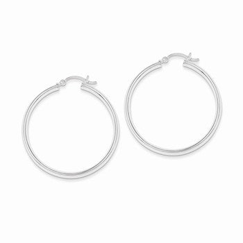Sterling Silver 40mm Hoop Earrings