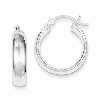 Sterling Silver 4.75mm Hoop Earrings