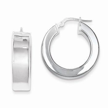 Sterling Silver Polished Huggy-Style Earrings