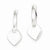 Sterling Silver Diamond Shape Dangle Hoop Earrings