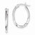 Sterling Silver Twisted Oval Hoop Earrings