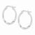 Sterling Silver Twisted Oval Hoop Earrings