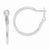 Sterling Silver Omega Back Hoop Earrings