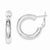 Sterling Silver Omega Back Hoop Earrings