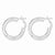 Sterling Silver Omega Back Hoop Earrings