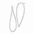 Sterling Silver Polished Textured Fancy Hoop Earrings