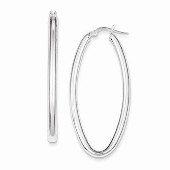 Sterling Silver Polished Fancy Hoop Earrings