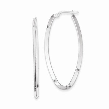 Sterling Silver Polished Fancy Hoop Earrings