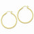 Sterling Silver Gold-flashed Twisted 35mm Hoop Earrings