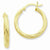 Sterling Silver Gold-flash plated Twist 25mm Hoop Earrings