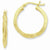 Sterling Silver Gold-flashed Knife-edged Twist 25mm Hoop Earrings