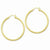 Sterling Silver Gold-flashed Patterned 45mm Hoop Earrings