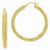 Sterling Silver 14k Yellow Gold Flash Gold Plated 4mm Grooved Hoop Earrings
