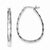 Sterling Silver 4mm Grooved Oval Hoop Earrings