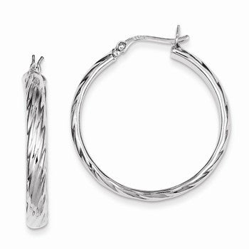Sterling Silver 30mm Hoop Earrings