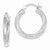 Sterling Silver Patterned Twist 25mm Hoop Earrings