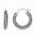 Sterling Silver Antiqued Open Twist Hoop Earrings