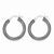 Sterling Silver Antiqued Open Twist Hoop Earrings