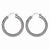 Sterling Silver Antiqued Open Twist Hoop Earrings
