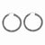 Sterling Silver Antiqued Open Twist Hoop Earrings