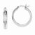 Sterling Silver Rhodium Plated 4.5mm Hoop Earrings