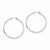 Sterling Silver Rhodium Plated 4.5mm Hoop Earrings
