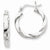 Sterling Silver Rhodium Plated Flattened Twist 20mm Hoop Earrings