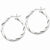 Sterling Silver Flattened Twist 30mm Hoop Earrings
