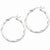 Sterling Silver Flattened Twist 35mm Hoop Earrings