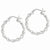 Sterling Silver Rhodium Plated Twist 30mm Hoop Earrings