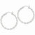 Sterling Silver Rhodium Plated Twist 40mm Hoop Earrings
