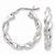 Sterling Silver Twist 25mm Hoop Earrings
