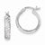 Sterling Silver 4mm Grooved Hoop Earrings