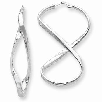Sterling Silver Polished Twisted Hoop Earrings