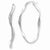 Sterling Silver Polished Wavy Hoop Earrings