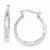 Sterling Silver 4mm Diamond-cut Hoop Earrings
