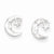 Sterling Silver Moon Star Mini Earrings