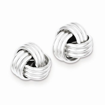 Sterling Silver Twisted Knot Post Earrings