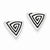 Sterling Silver Polished Textured Triangle Post Earrings