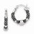 Sterling Silver Antiqued Hoop Earrings
