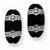 Sterling Silver, CZ Stone Black Polished Fancy Earrings