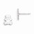 Sterling Silver Polished Teddy Bear Post Earrings