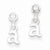 Sterling Silver Polished A Dangle Post Earrings