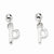 Sterling Silver Polished P Dangle Post Earrings