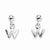 Sterling Silver Polished W Dangle Post Earrings