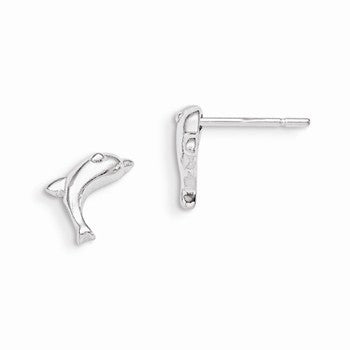 Sterling Silver Dolphin Earring, Jewelry Earrings