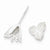 Sterling Silver Polished Flower Post Earrings